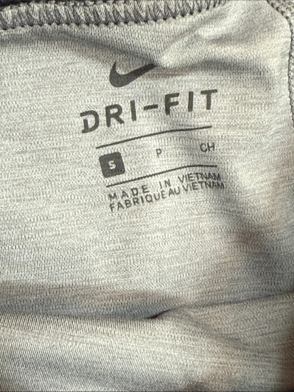 Nike Heather Gray Athletic Leggings with Black Pro Waistband
